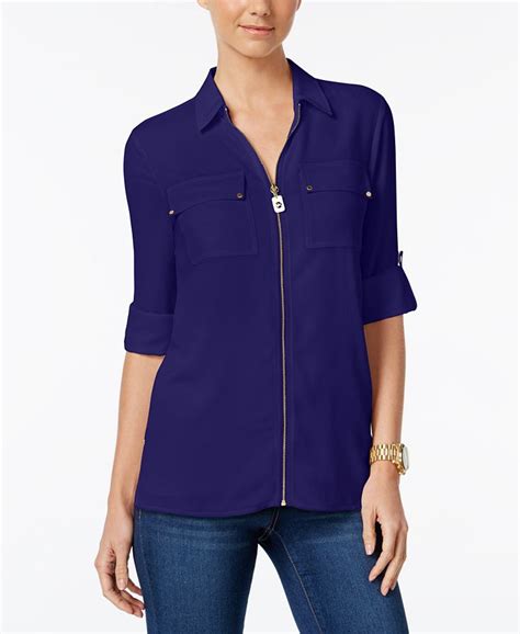 Michael Kors zip up shirt